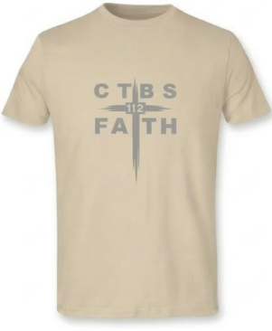CTBS Faith Range — Wear Your Faith Boldly Christian apparel tee Baige/Khakiand grey