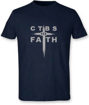 CTBS Faith Range — Wear Your Faith Boldly Christian apparel tee Blue and grey