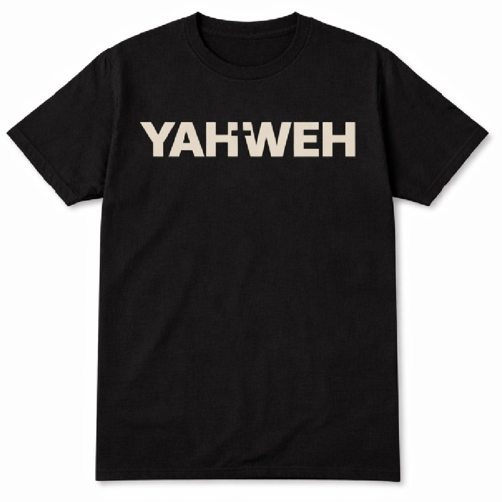 CTBS YAHWEH Range — His Name Above All Names faith apparel Black and baige