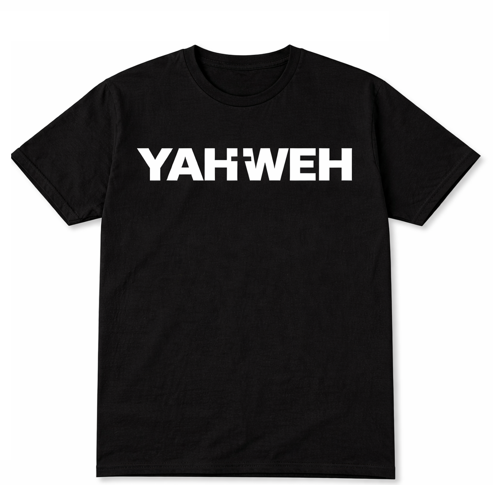 CTBS YAHWEH Range — His Name Above All Names faith apparel Black and white